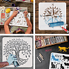 2Pcs 2 Styles PET Hollow Out Drawing Painting Stencils DIY-WH0394-0180-4