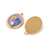 304 Stainless Steel Enamel Pendants STAS-U057-11G-D-2