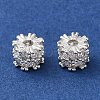 Rack Plating Brass Pave Clear Cubic Zirconia Beads KK-M285-30A-S-2