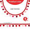 AHADERMAKER 6.5 Yards Gradient Color Polyester Pom Pom Ball Tassel Ribbons DIY-GA0006-95D-2