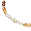 Chakra Theme Adjustable Natural Mixed Gemstone Braided Bead Bracelets for Women BJEW-JB11619-4