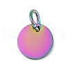 Ion Plating(IP) 304 Stainless Steel Pendants STAS-I311-32B-RC-1