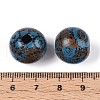 Bohemian Style Printed Schima Wood Beads WOOD-T032-31B-3