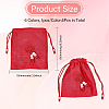 CHGCRAFT 6Pcs 6 Colors Rectangle Cloth Packing Pouches ABAG-CA0001-15-2