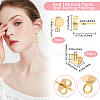 Beebeecraft 20Pcs Flat Round Brass Stud Earring Findings KK-BBC0013-96D-2