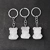 Natural Quartz Crystal Pendant Keychains KEYC-P011-02P-12-1