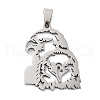 Non-Tarnish 201 Stainless Steel Pendants STAS-A090-10P-1