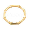 Ion Plating(IP) 201 Stainless Steel Bamboo Sticker Finger Ring for Women RJEW-N038-130LG-2