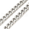201 Stainless Steel Curb Chain Necklaces for Men NJEW-Q336-08E-P-4