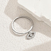 Brass Micro Pave Cubic Zirconia Finger Rings for Women NE7474-6-1