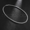 201 Stainless Steel Curb Chain Necklaces NJEW-Q336-06B-P-3