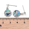 Bee Brass Micro Pave Cubic Zirconia Stud Earring Findings KK-E107-15P-01-3