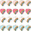  32G 4 Colors Light Gold Plated Alloy Pendants ENAM-NB0001-56-1