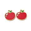 Fruit Seris 304 Stainless Steel Enamel Charms STAS-U060-03G-10-1