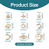 Kissitty 18Pcs 9 Style Brass Cubic Zirconia Universe Space Charms KK-KS0001-26-4