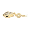 Brass Micro Pave Cubic Zirconia Box Clasps KK-P291-37G-1