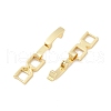 Rack Plating Brass Fold Over Clasps KK-A224-25B-G-2
