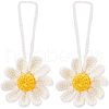 Fingerinspire 2Pcs Handmade Crochet Cotton Daisy Decoration HJEW-FG0001-10-1