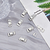 SUPERFINDINGS 8Pcs Brass Fold Over Clasps FIND-FH0009-95B-4