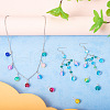 Kissitty 120Pcs 12 Colors Spray Painted Crackle Glass Pendants FIND-KS0001-28-7