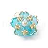 Handmade Glass Seed Beaded Sakura Pendants PALLOY-MZ00763-05-3