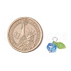 Transparent Electroplate Glass Beads with Transparent Acrylic Charms and Brass Ball Head pins Pendants PALLOY-JF03593-02-2