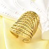 304 Stainless Steel Adjustable Cuff Rings for Women RJEW-B123-01G-03-1