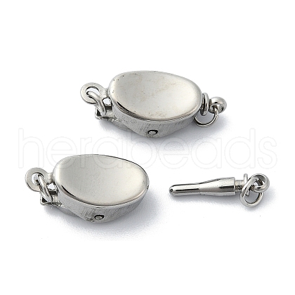 Tarnish Resistant 304 Stainless Steel Box Clasps STAS-Z066-05P-03-1