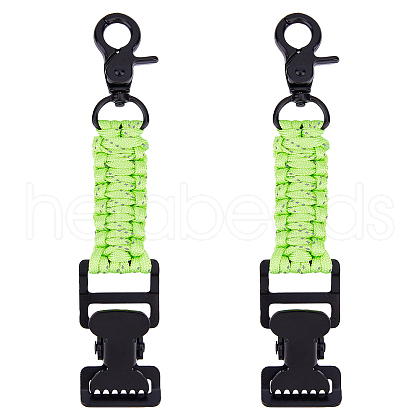 SUPERFINDINGS 2Pcs Polyester Fiber & Iron Braided Clamp AJEW-FH0005-39C-1