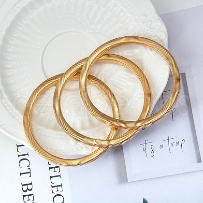 304 Stainless Steel Spring Bangles BJEW-Q041-02G-1