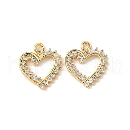 Brass Micro Pave Cubic Zirconia Pendants KK-D373-01D-G-1