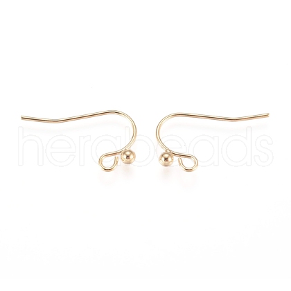 Brass Earring Hooks KK-L198-001G-1