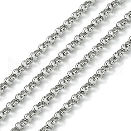 304 Stainless Steel Rolo Chains STAS-M032-42P-3.8mm-1