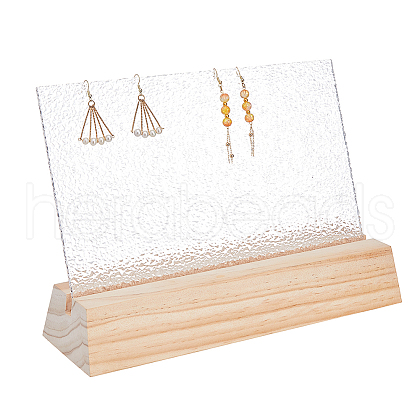 Wood Brooch Storage Holder ODIS-WH0038-129-1