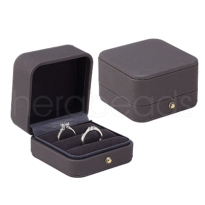 Imitation Leather Wedding Ring Gift Storage Boxes CON-WH0086-154B-1