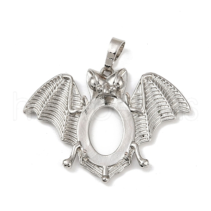 Brass Pendant Cabochon Settings KK-S521-17C-P-1
