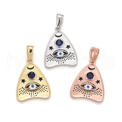 Brass Cubic Zirconia Pendants KK-A156-17M-1