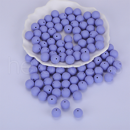 Round Silicone Focal Beads SI-JX0046A-106-1