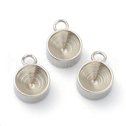 Tarnish Resistant 202 Stainless Steel Pendant Rhinestone Settings STAS-F266-21D-P-1
