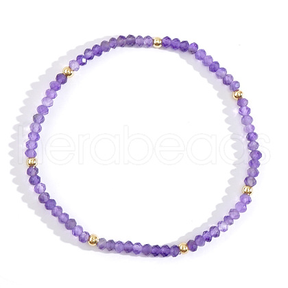 Bohemian Style Natural Amethyst Beaded Stretch Bracelets for Women TR3893-1-1