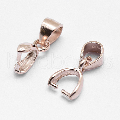 925 Sterling Silver Pendant Bails STER-E050-06RG-1