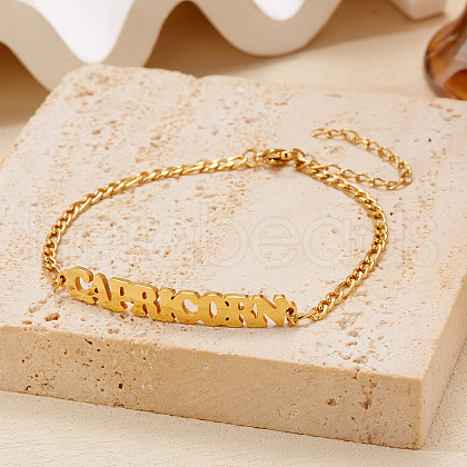 12 Constellations 304 Stainless Steel Link Bracelets WG30A6D-05-1