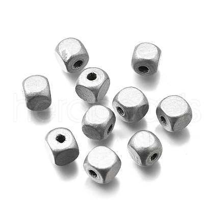 Spray Painted Wooden Beads WOOD-P021-01B-01-1