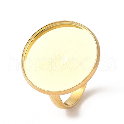 Adjustable 304 Stainless Steel Finger Rings Components STAS-L193-G-20mm-A-1