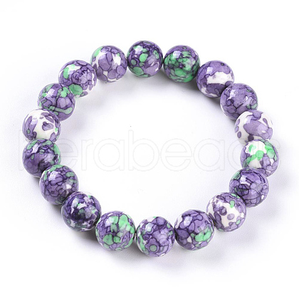 Ocean White Jade Stretch Bracelets X-BJEW-G019-3-1