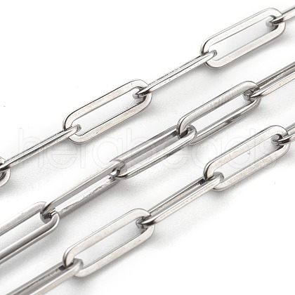 Non-Tarnish 304 Stainless Steel Paperclip Chains STAS-H111-05P-1
