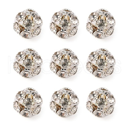 Brass Rhinestone Beads RB-H034-4-1