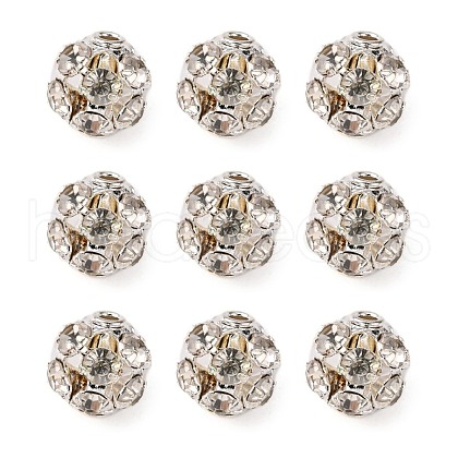 Brass Rhinestone Beads RB-H034-4-1