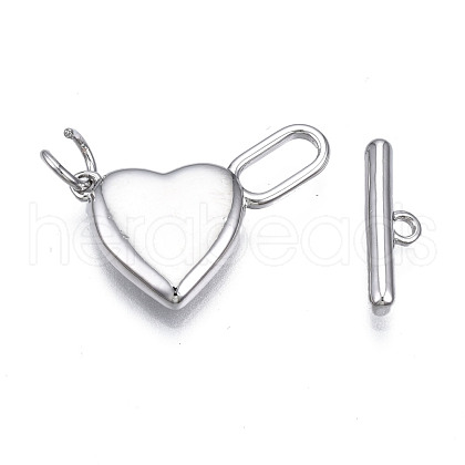 Brass Toggle Clasps KK-T063-103P-NF-1