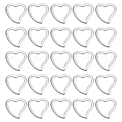 SUNNYCLUE 50Pcs 304 Stainless Steel Linking Ring STAS-SC0007-50-1